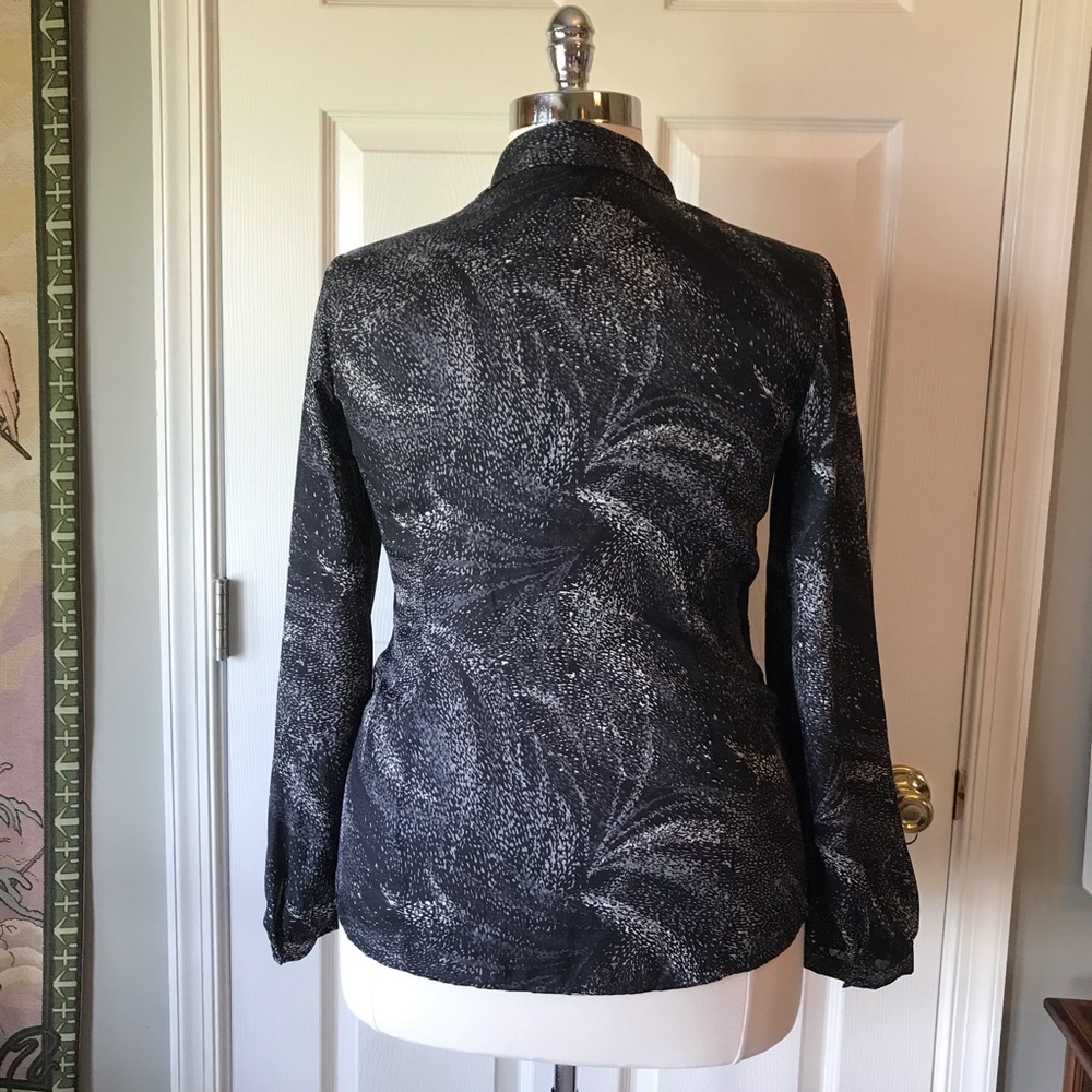 Semantics Black Grey Abstract Pattern Blouse - image 4